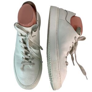 Sam Edelman Poppy White Leather Lace Up Women Athletic Sneakers Size 10